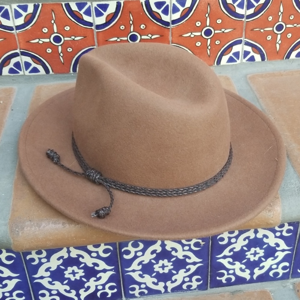 Wool Felt Panama with Braided Band